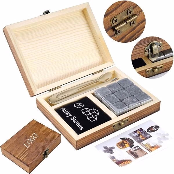 Whiskey Rocks Ice Cubes With Gift Set