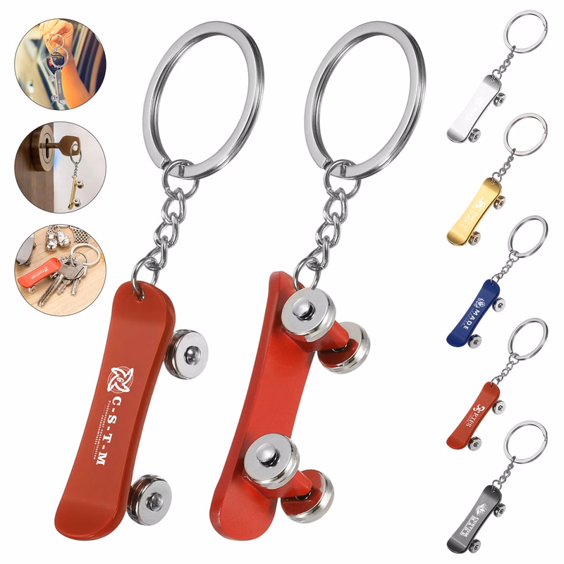 Creative Laser-Printed Skateboard Keychain