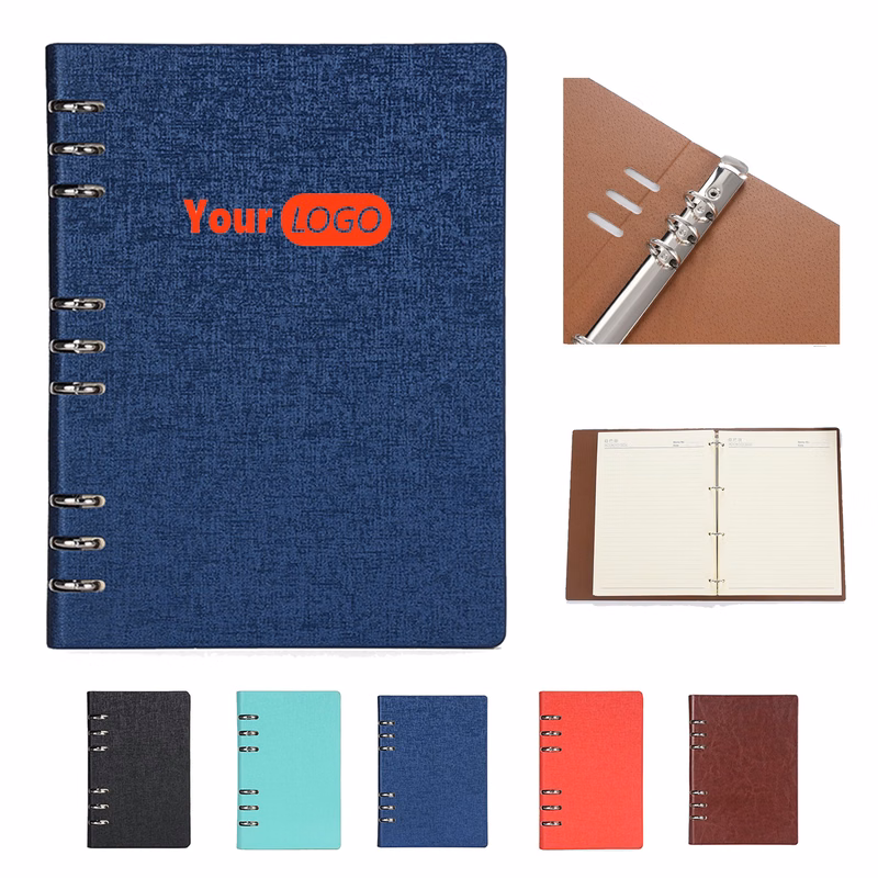 A5 Business Leather Refillable Loose-leaf Notebook