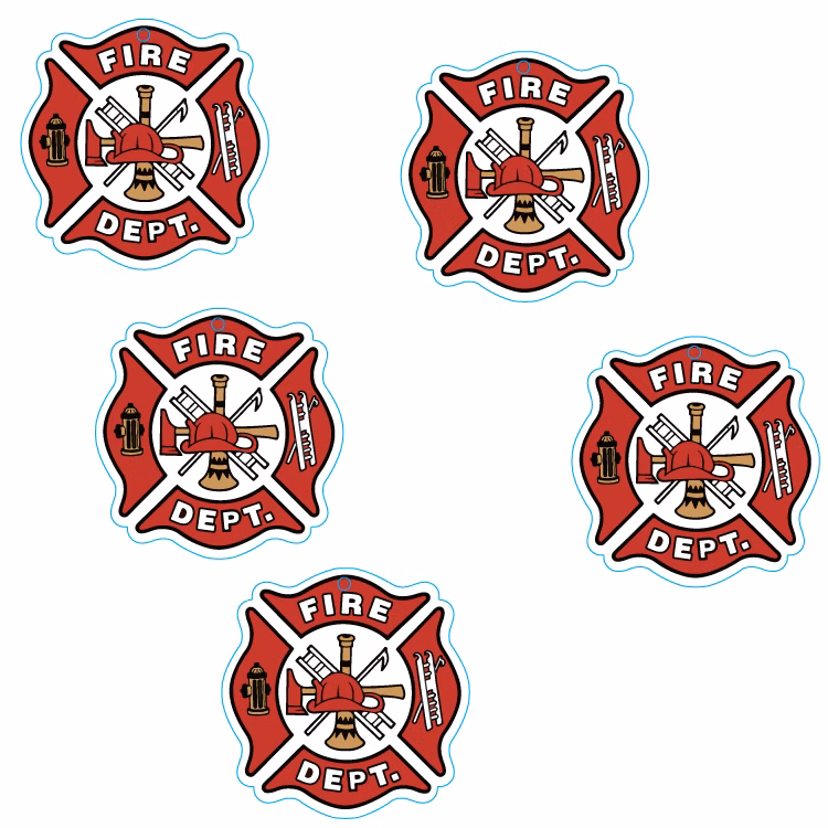 Fire Maltese Cross Shape Custom Air Fresheners - Top 10 Scents