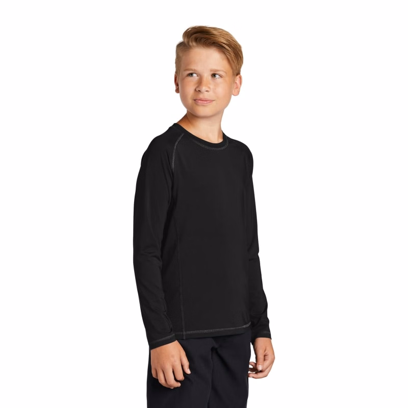 Sport-Tek Youth Long Sleeve Rashguard Tee.