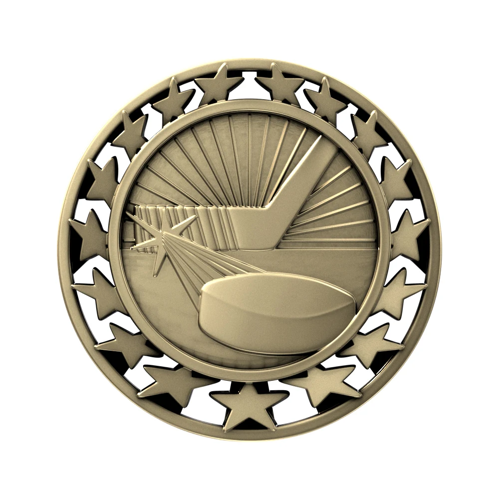 Hockey Star Medallion (2-1/2") 1