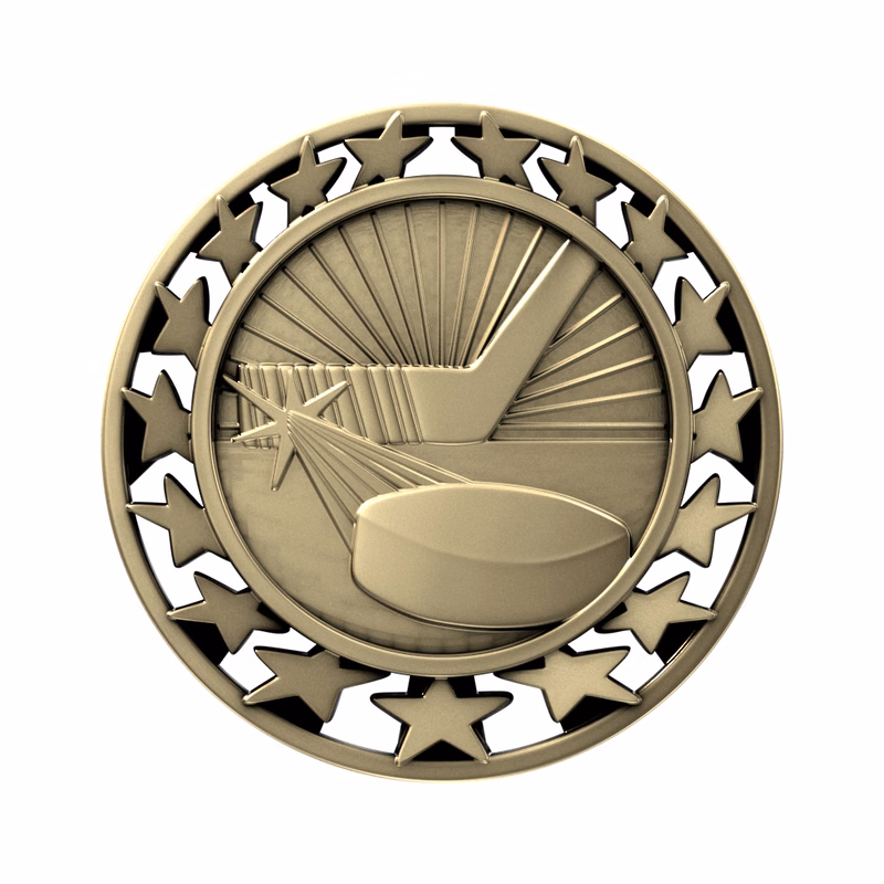 Hockey Star Medallion (2-1/2")