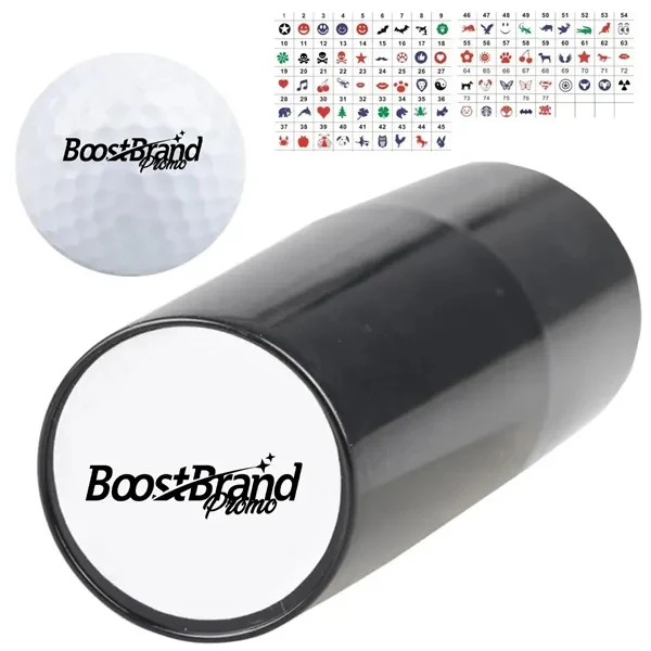 Custom Felt Golf Ball Marker with Ink Stamp Function — Dual Purpose Golf Item 1