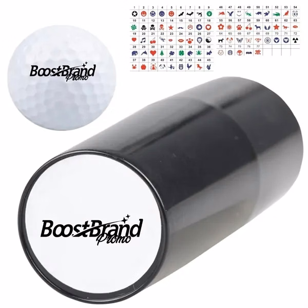 Custom Felt Golf Ball Marker with Ink Stamp Function — Dual Purpose Golf Item