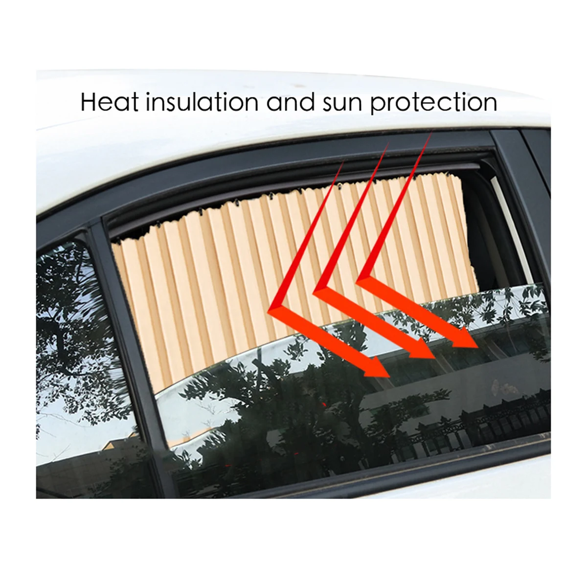 MOQ50 Track-Mounted Sunshade Curtain For Cars 1
