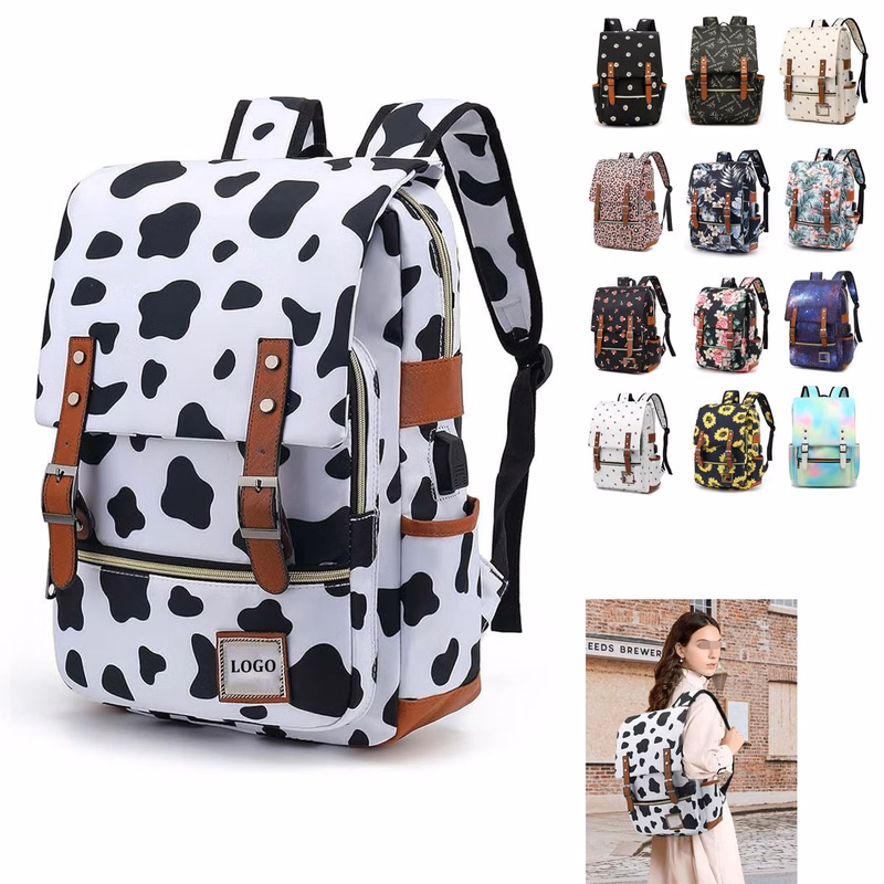  Floral Laptop Backpack 