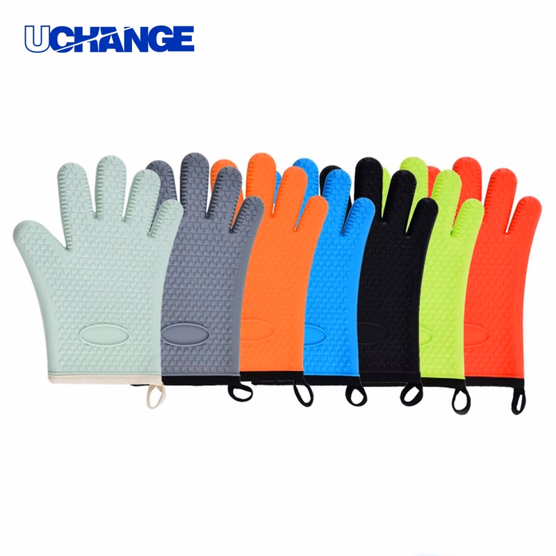 Five-Finger Heat Resistant Oven Mitts for Cooking