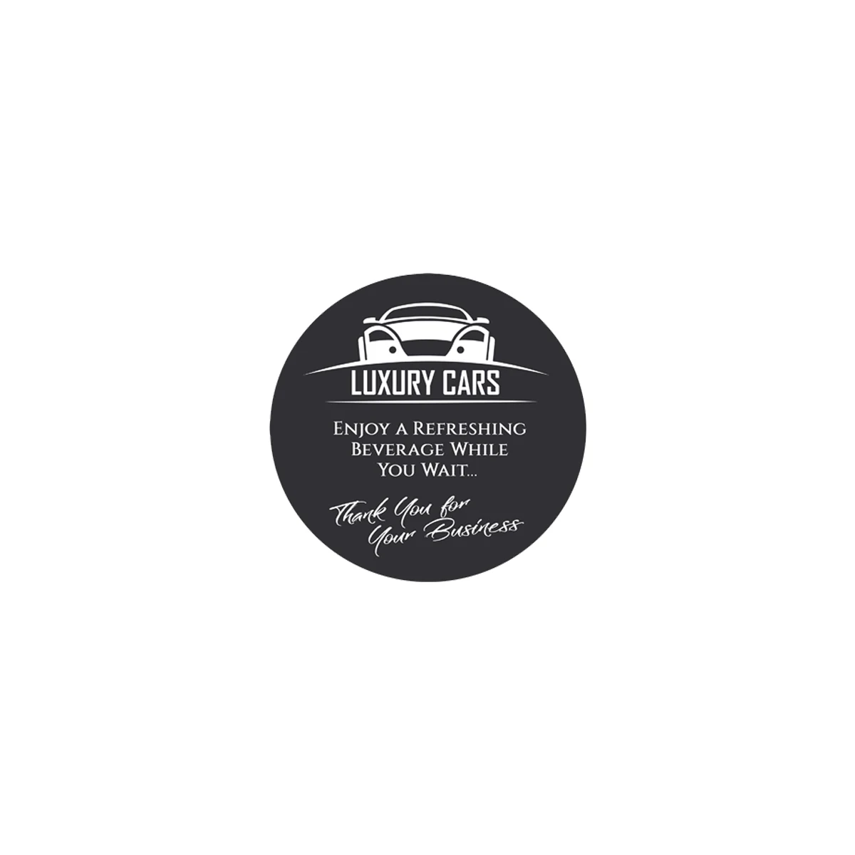 3" Black Round Silicone Coaster 1