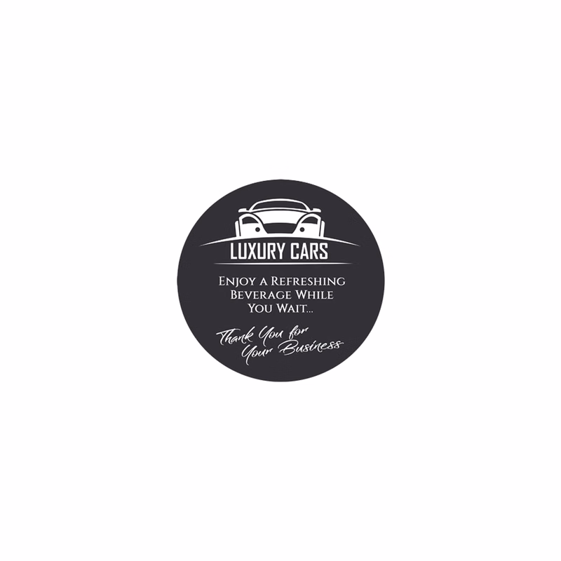 3" Black Round Silicone Coaster