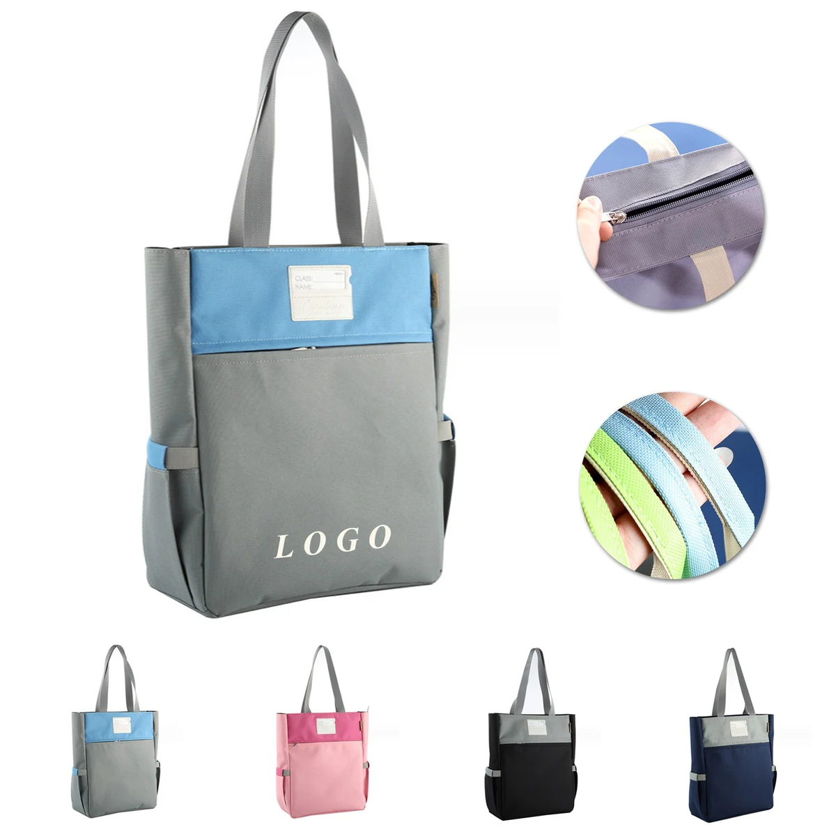 Casual Canvas Tote Handbag, custom tote bag with logo imprint 1
