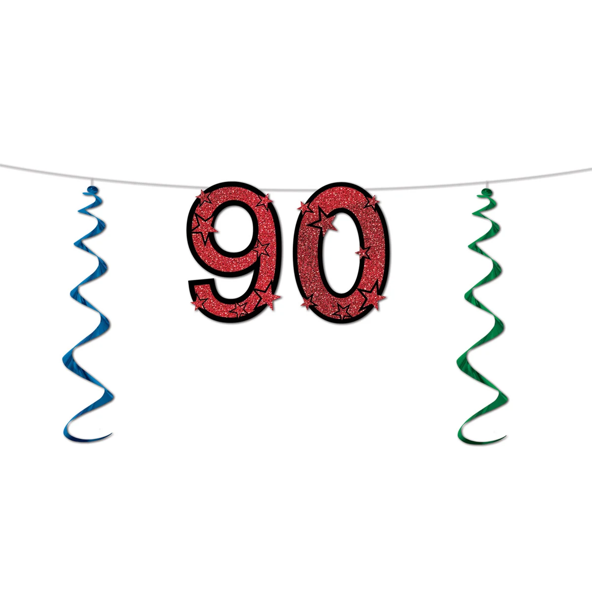 "90" Glittered Streamer 1