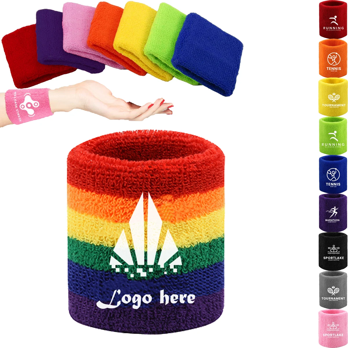 MOQ 20pcs Embroidered Wristband 1