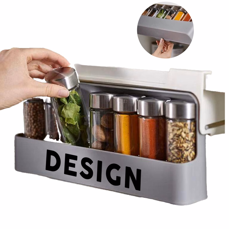 MOQ 50 Easy-to-Install Kitchen Spice Rack No Drill Storage Organizer