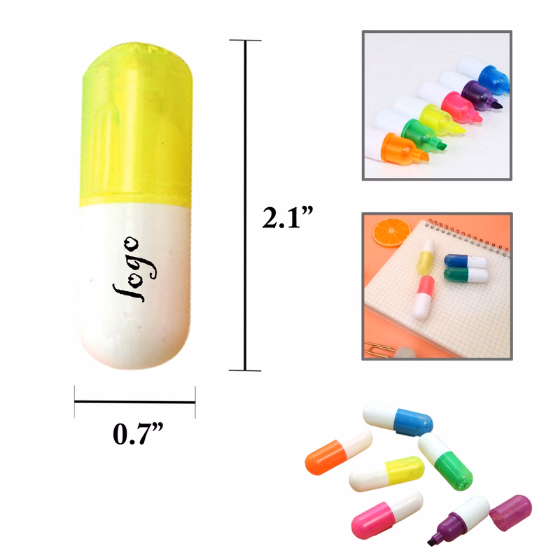 MOQ25 Cute Candy Mini Highlighters Pack