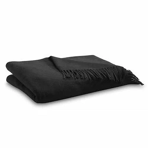 Black 100% Cashmere Throw Blanket 1