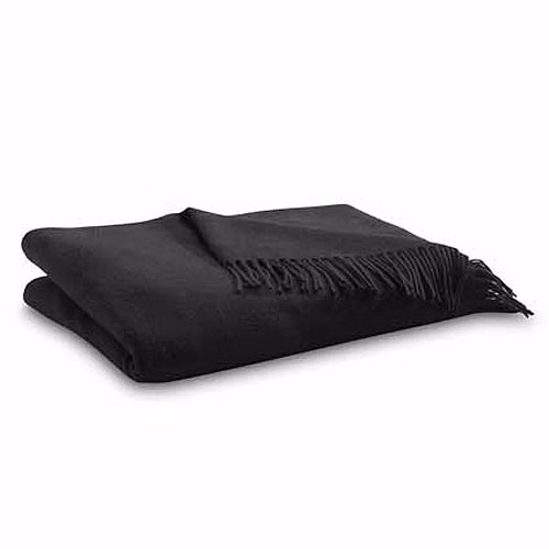Black 100% Cashmere Throw Blanket