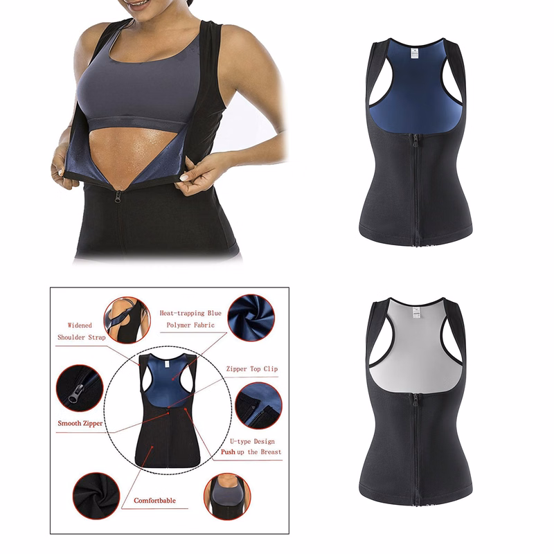 Women Zipper Sauna Vest
