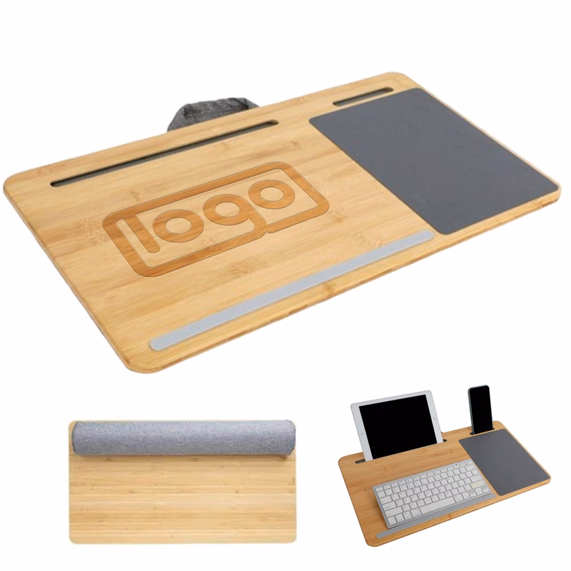 Bamboo Laptop Desk with Slot