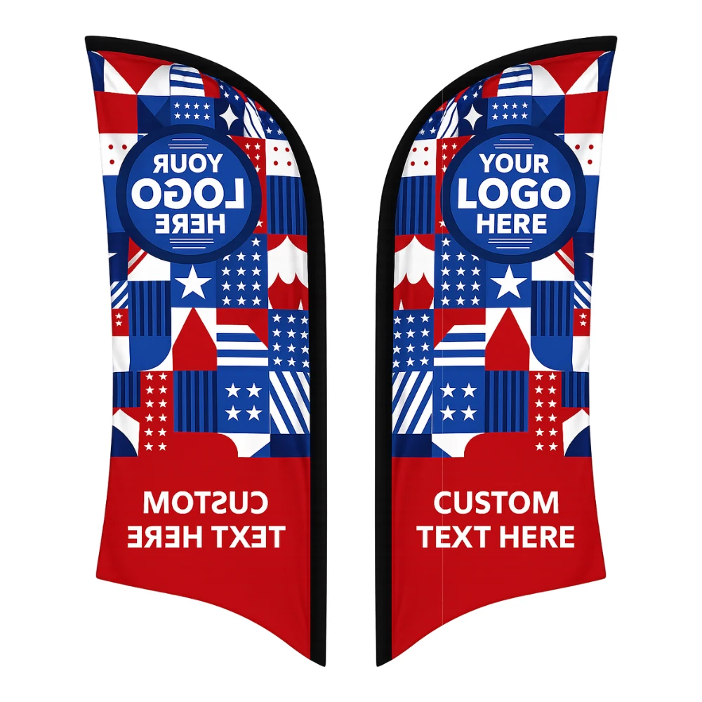 12' Feather Flag Replacement Double Sided (Fabric Only) 1