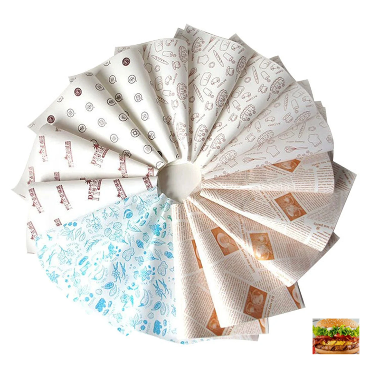 Oil Resistant Hamburger Wrapper 1