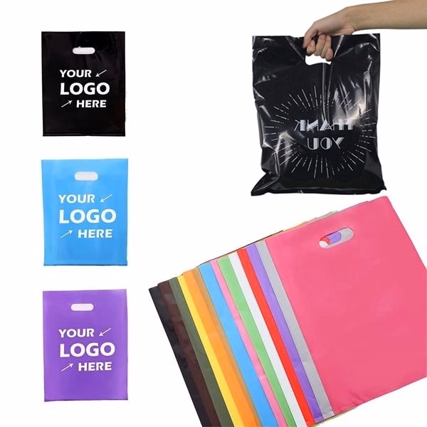 Plastic Bag With Die Cut Fold-over Reinforced Handle