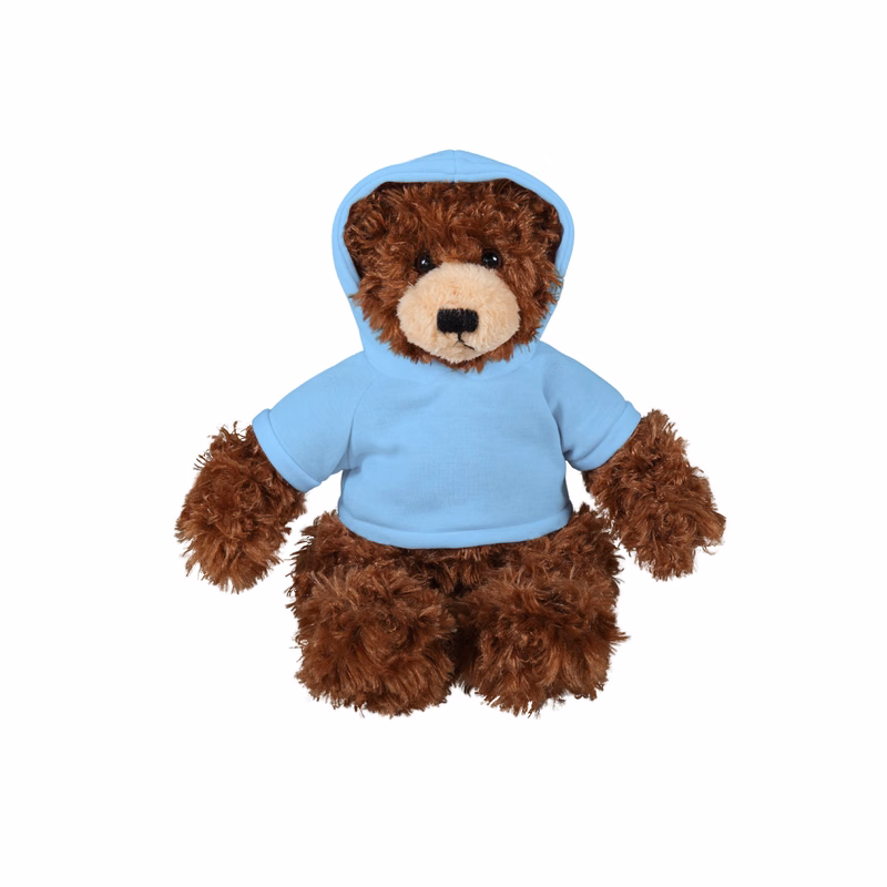 soft plush  Chocolate Brandon Bear with hoodie