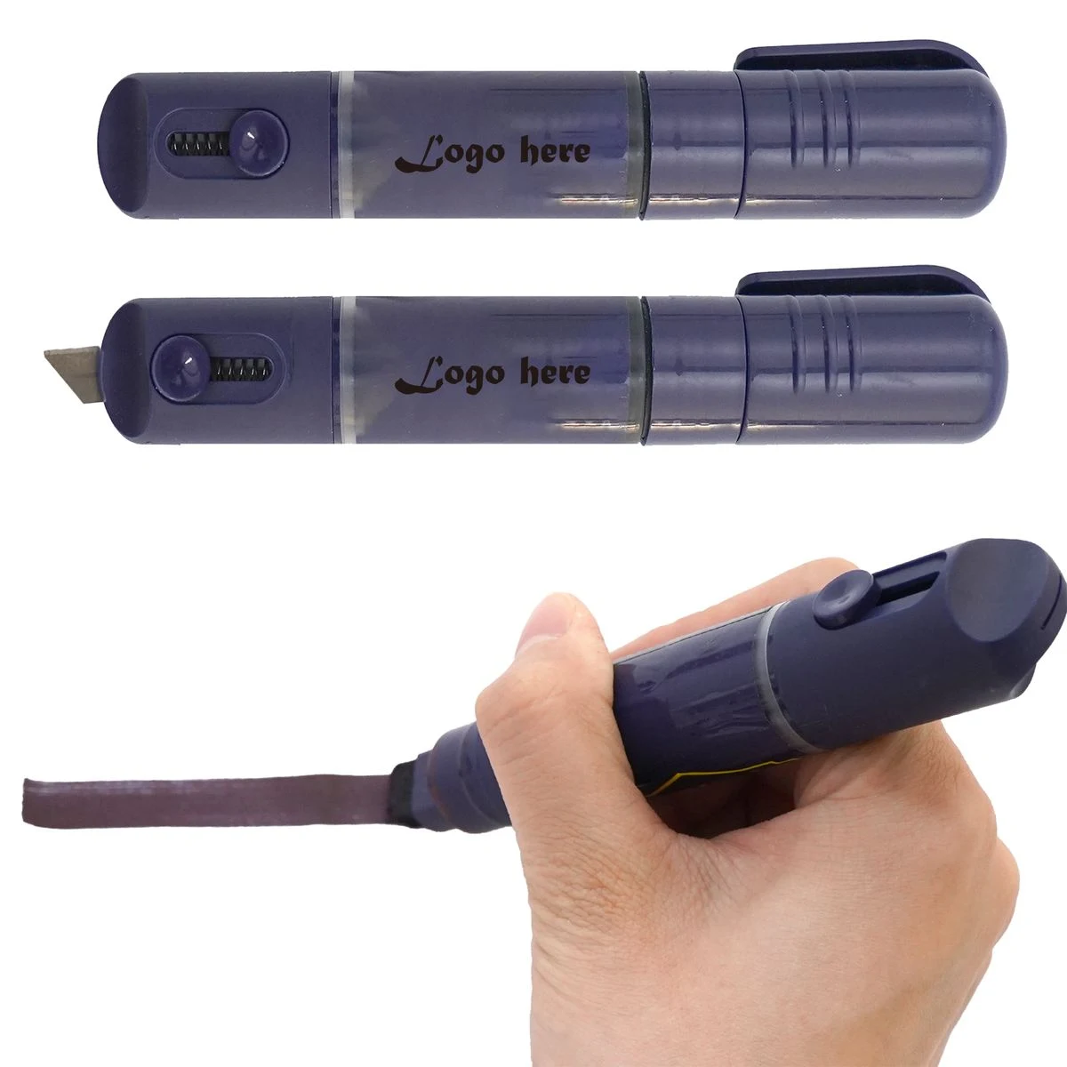 Retractable Letter Opener With Erasable Pen, custom pen with logo imprint 1