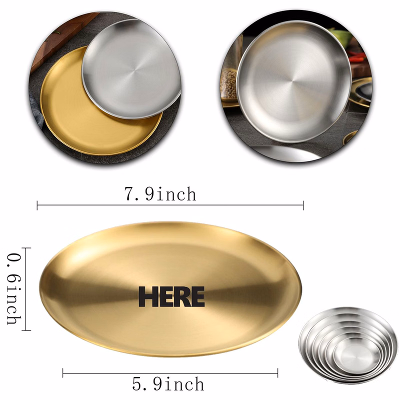 Brushed 304 Stainless Steel 8-inch Tray