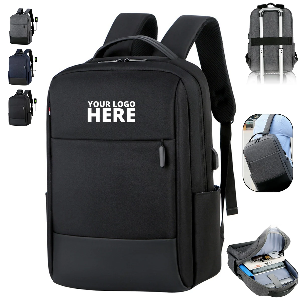 USB Rechargeable Business Backpack 1