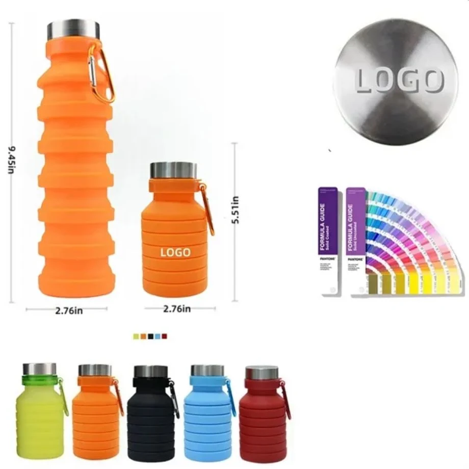19 oz Silicone Collapsible Water Bottle 1