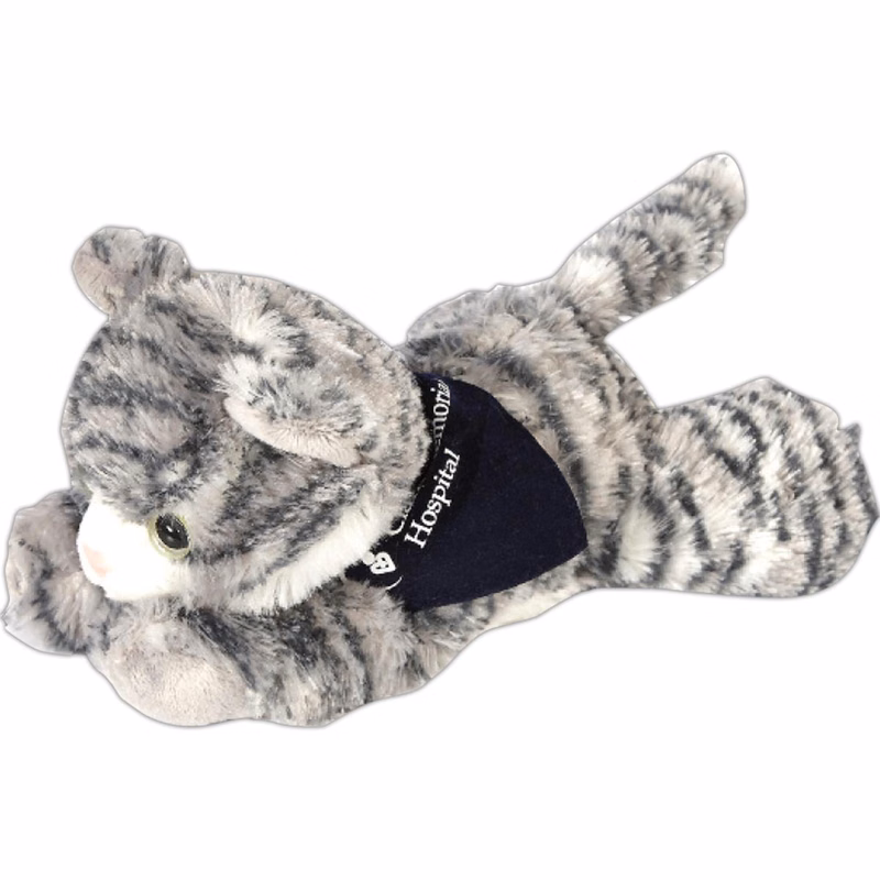 8" Gray Lana Tabby Cat