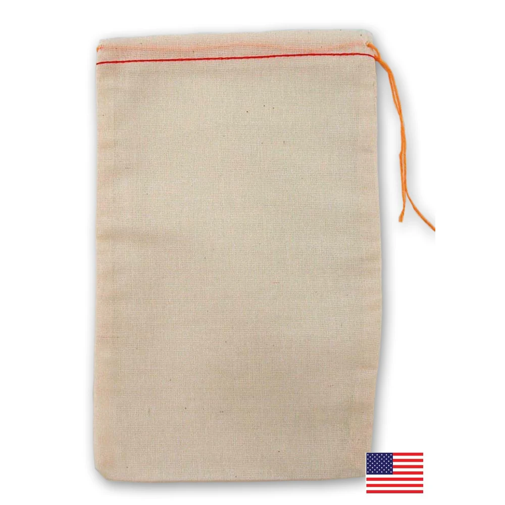 100% Natural Cotton Drawstring Bag 3X4" 1