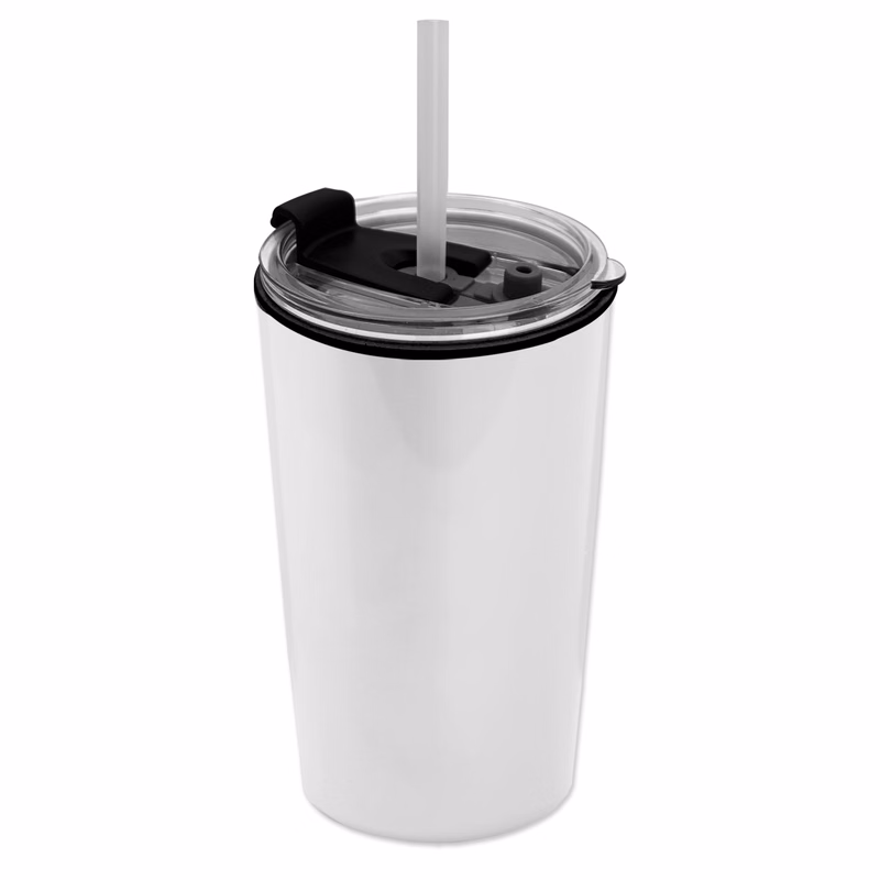 Sentinel 14 oz. Metallic Tumbler with 2-in-1 Flip and Straw hole