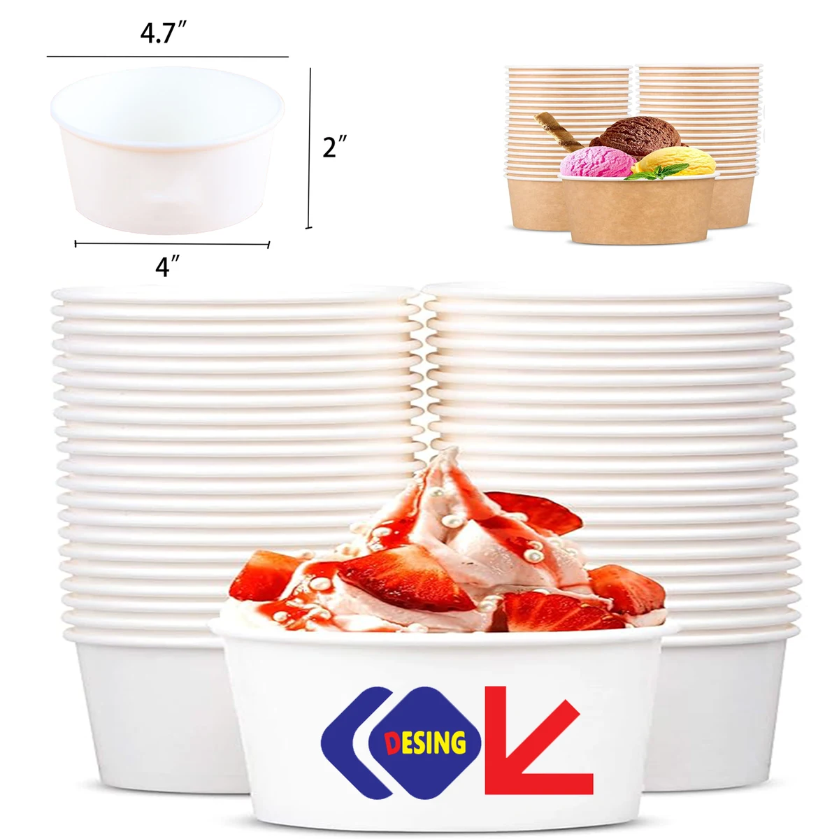 Customizabl Full Color 12OZ Disposable Bowls 1