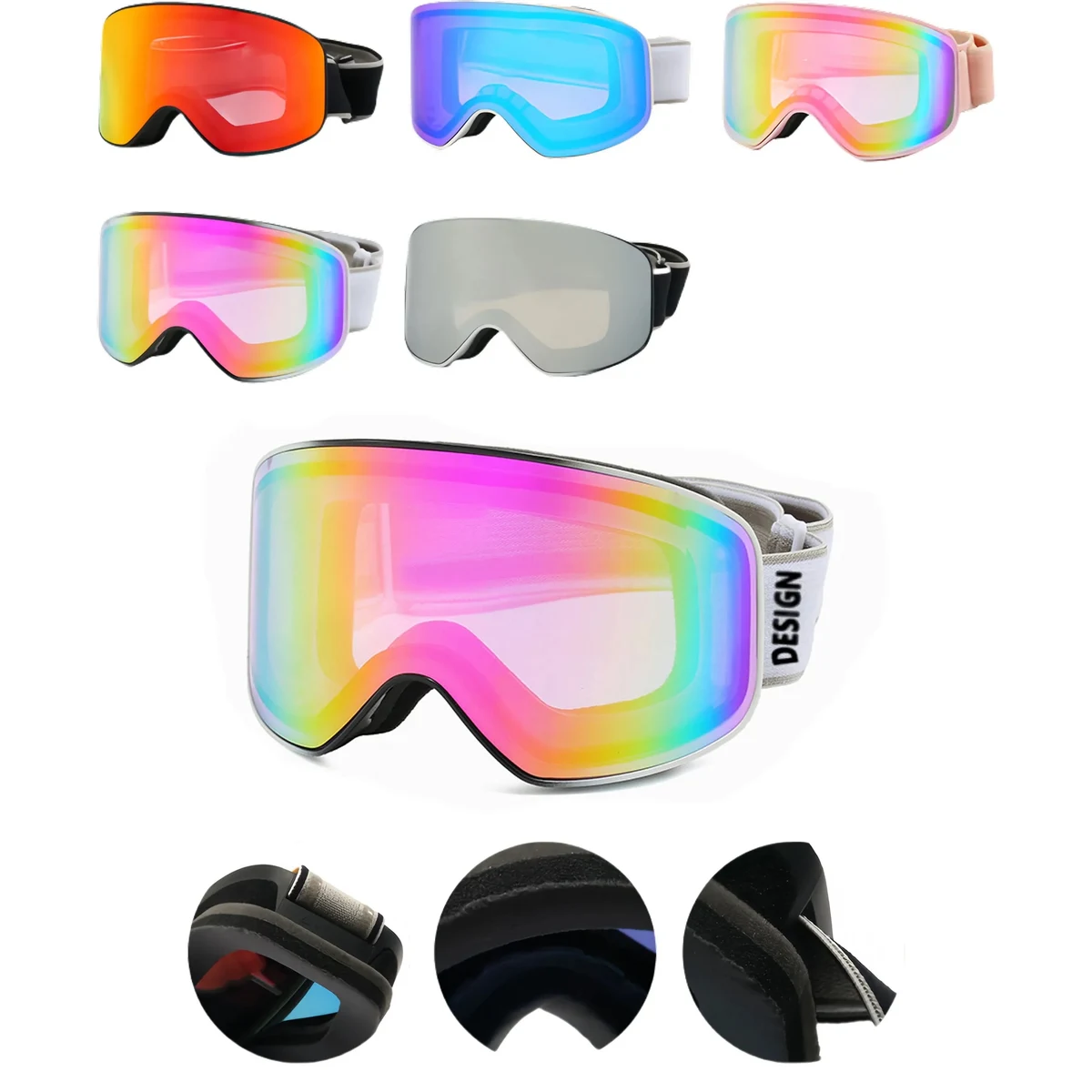 Premium Anti-Fog Ski Goggles With Ventilation 1