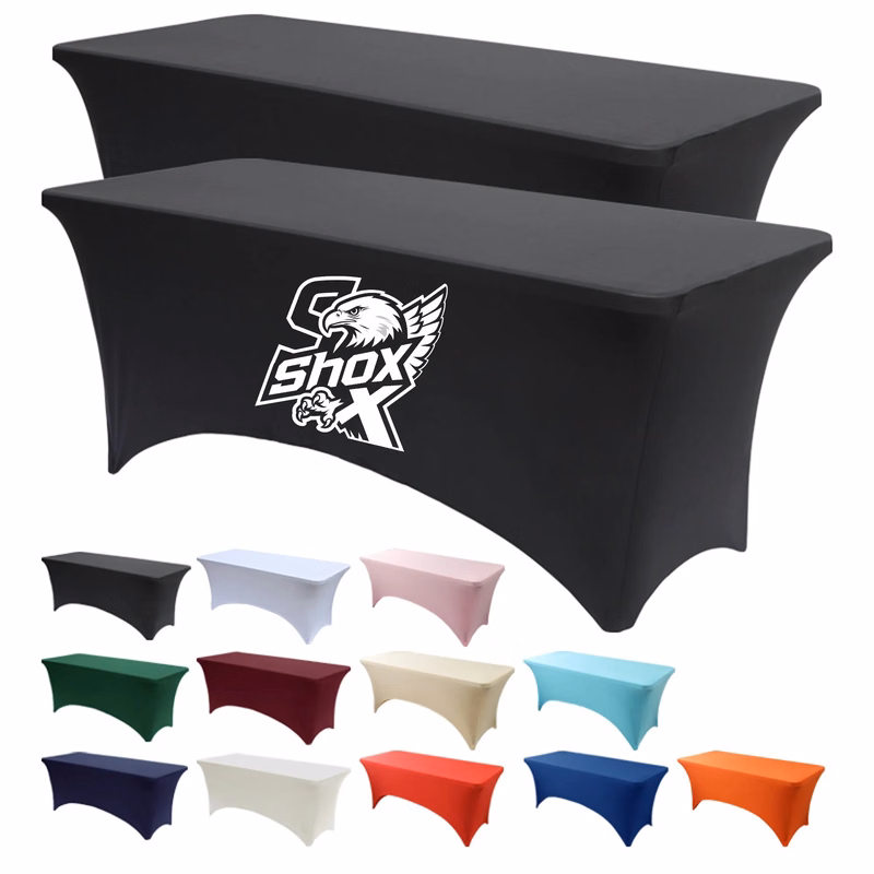 MOQ 1 6ft Polyester Stretch Tablecloth
