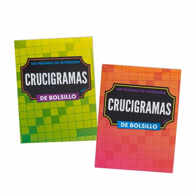 Spanish Crossword Puzzle Books - 160 Pages Two Titles
