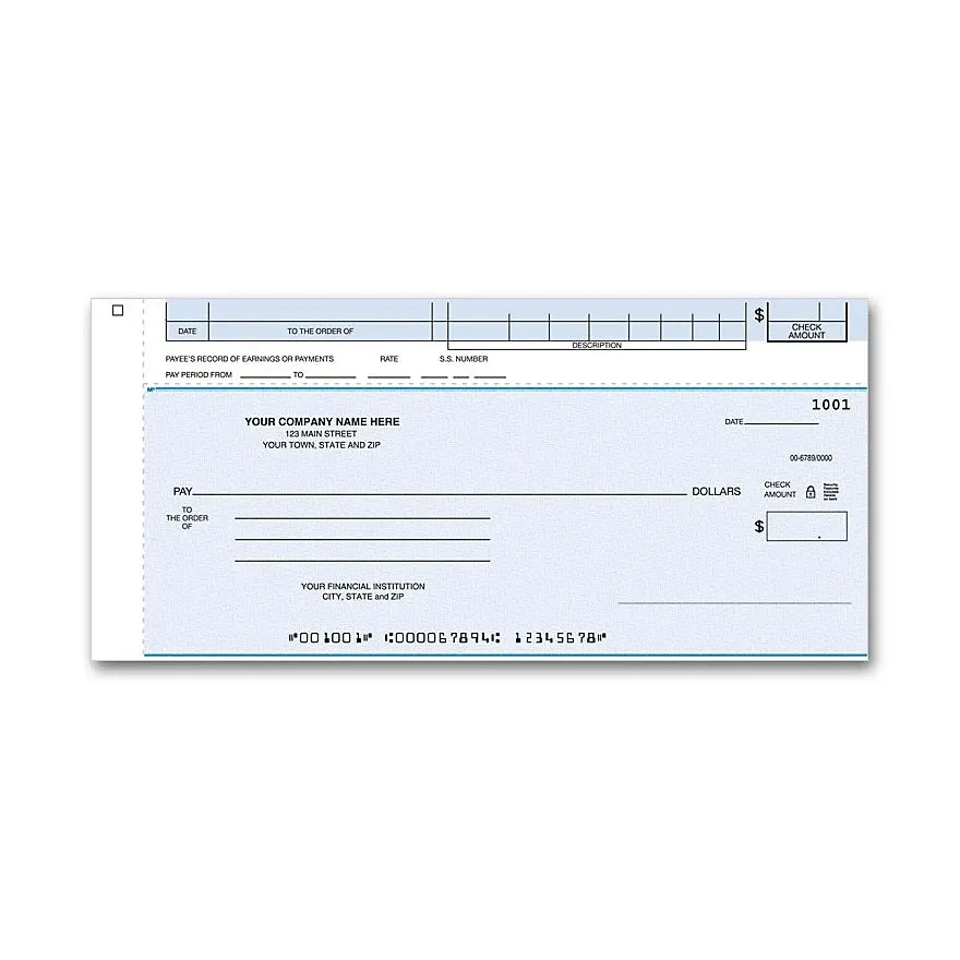 Checks, Payroll/General Disbursement Top 1