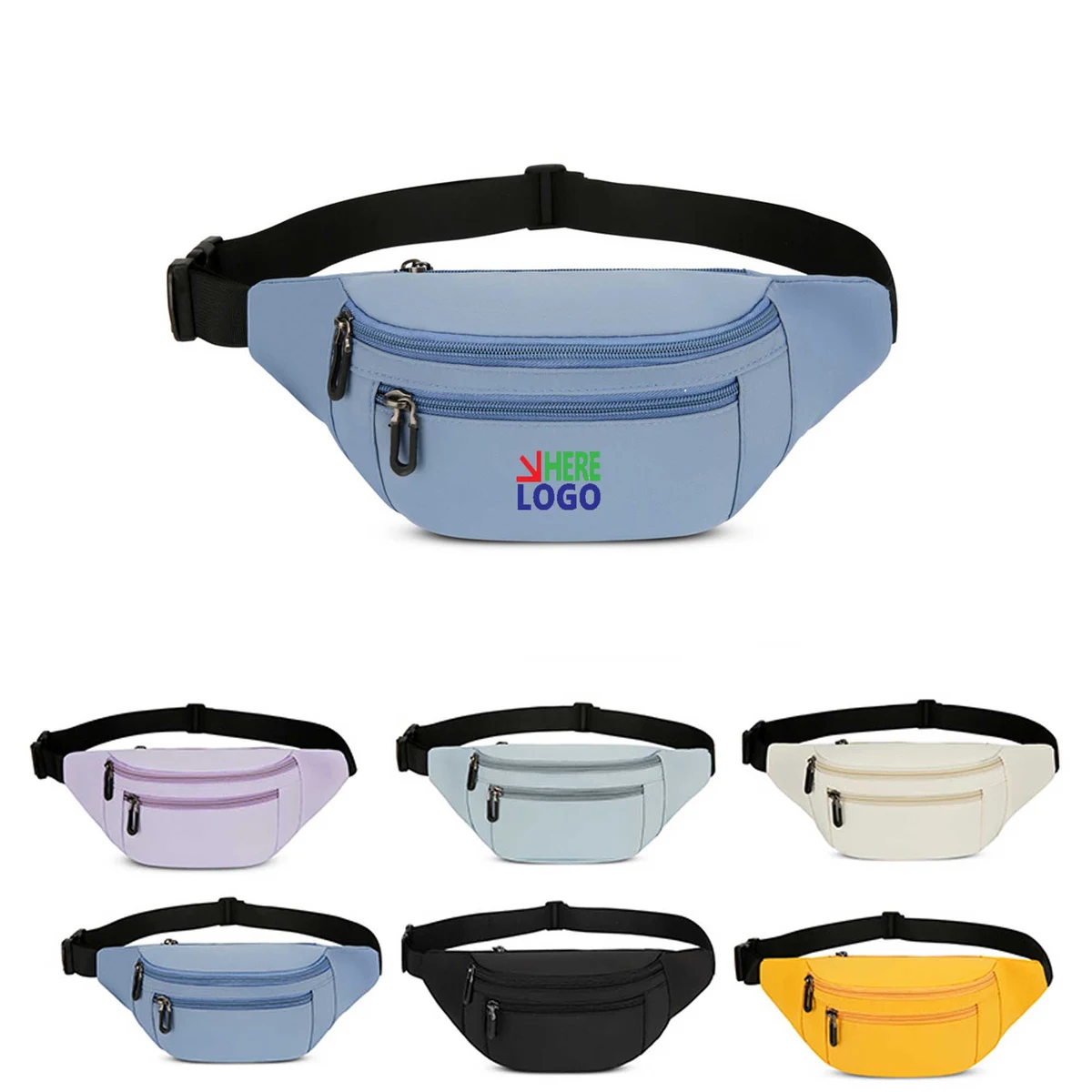 Oxford Crossbody Fanny Pack with Zipper Pocket 1