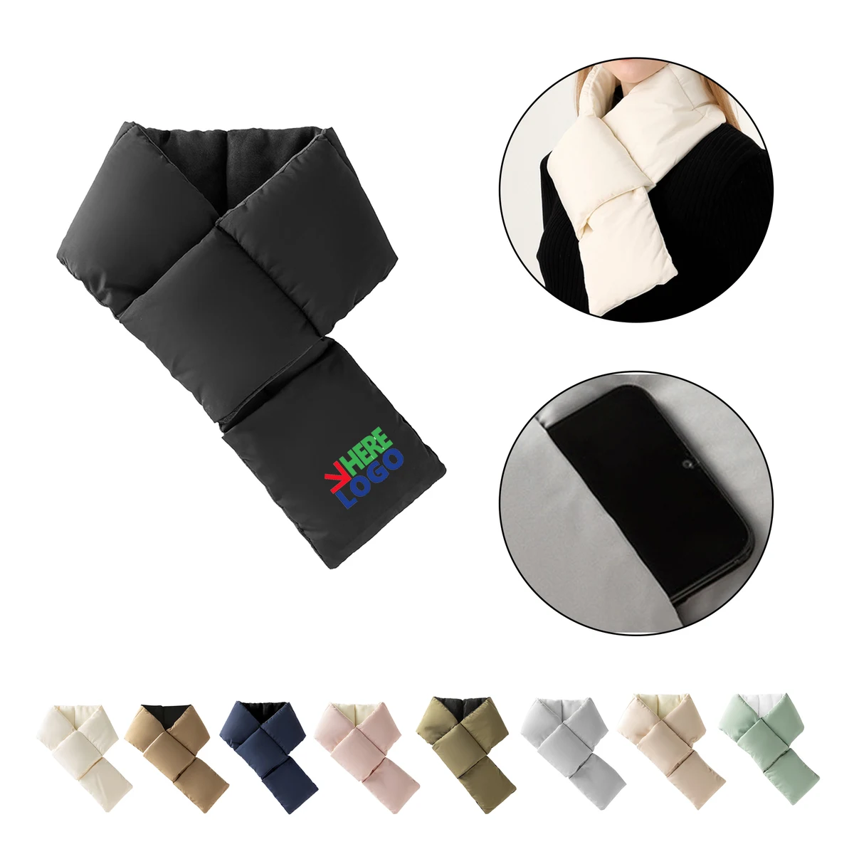 MOQ:10pcs Pocket Scarf Wrap 1