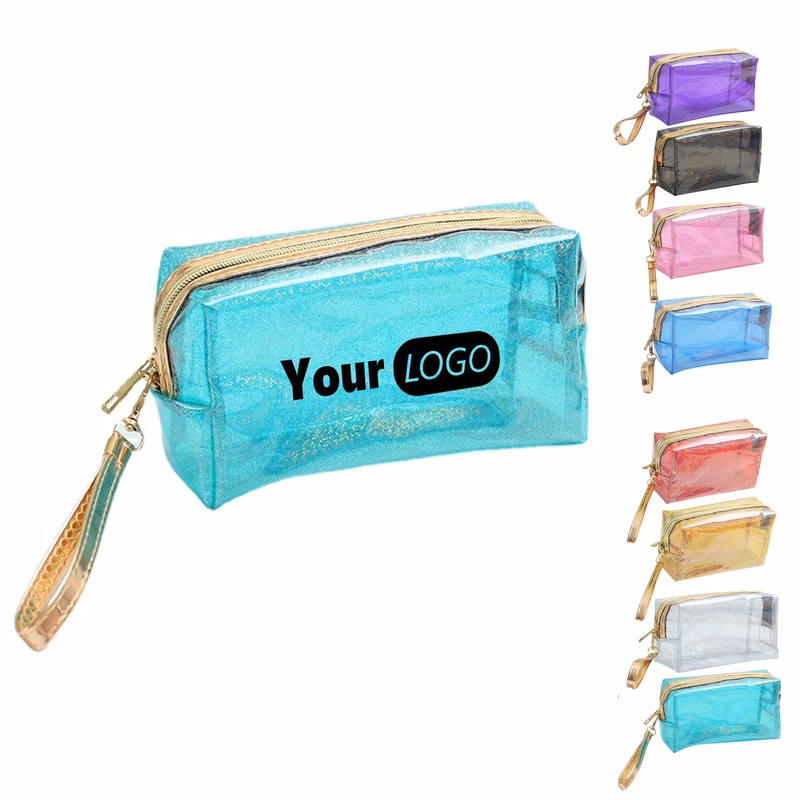 Waterproof Glitter Translucent Cosmetic Bag Woman