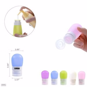 38ml Silicone Round Travel Bottle With Flip Up Lid