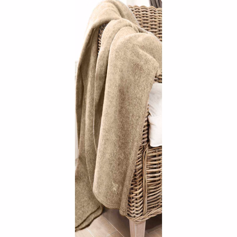 Vanilla Beige 100% Polyester Queen Fleece Blanket