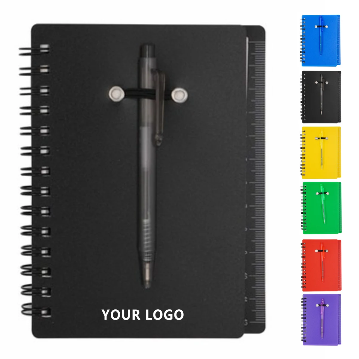 Portable Spiral Notebook with Ballpoint Pen 1