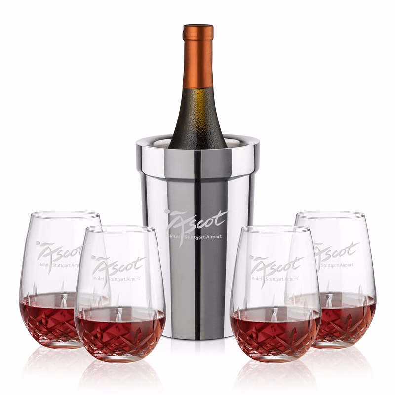 Milano Wine Cooler & Templeton Stemless Wine Set