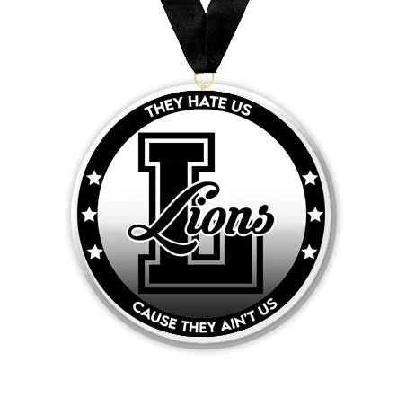 Acrylic Circle Medallions: Lions 3" Size, .25" 1