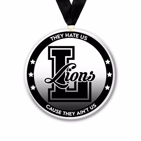 Acrylic Circle Medallions: Lions 3" Size, .25"