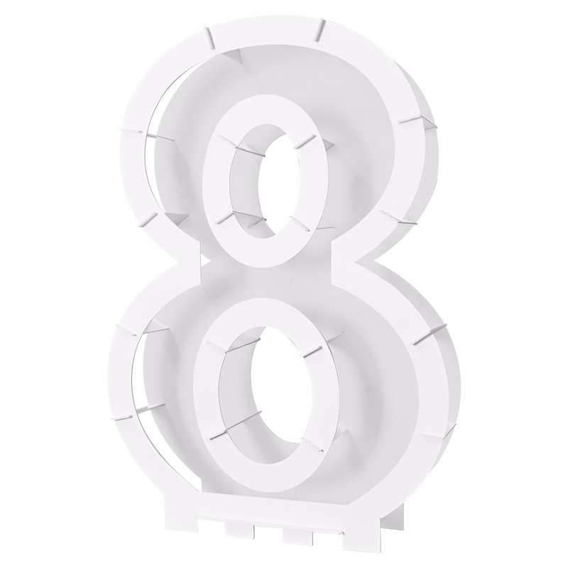 Balloon Mosaic Number "8" Frame