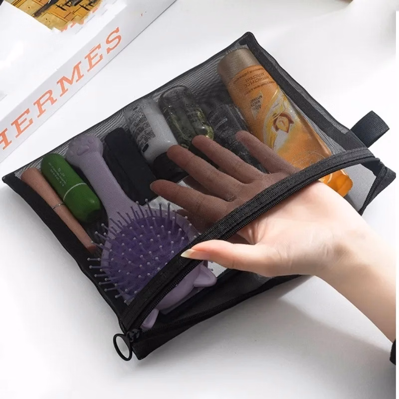 Transparent Mesh Makeup Bag